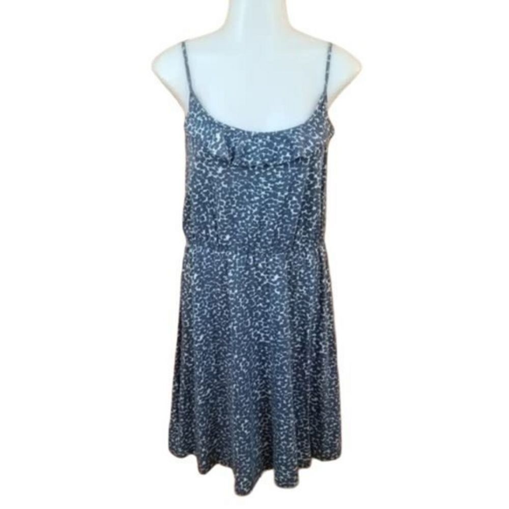 ann taylor‎ loft dress S blue patterned spaghetti s